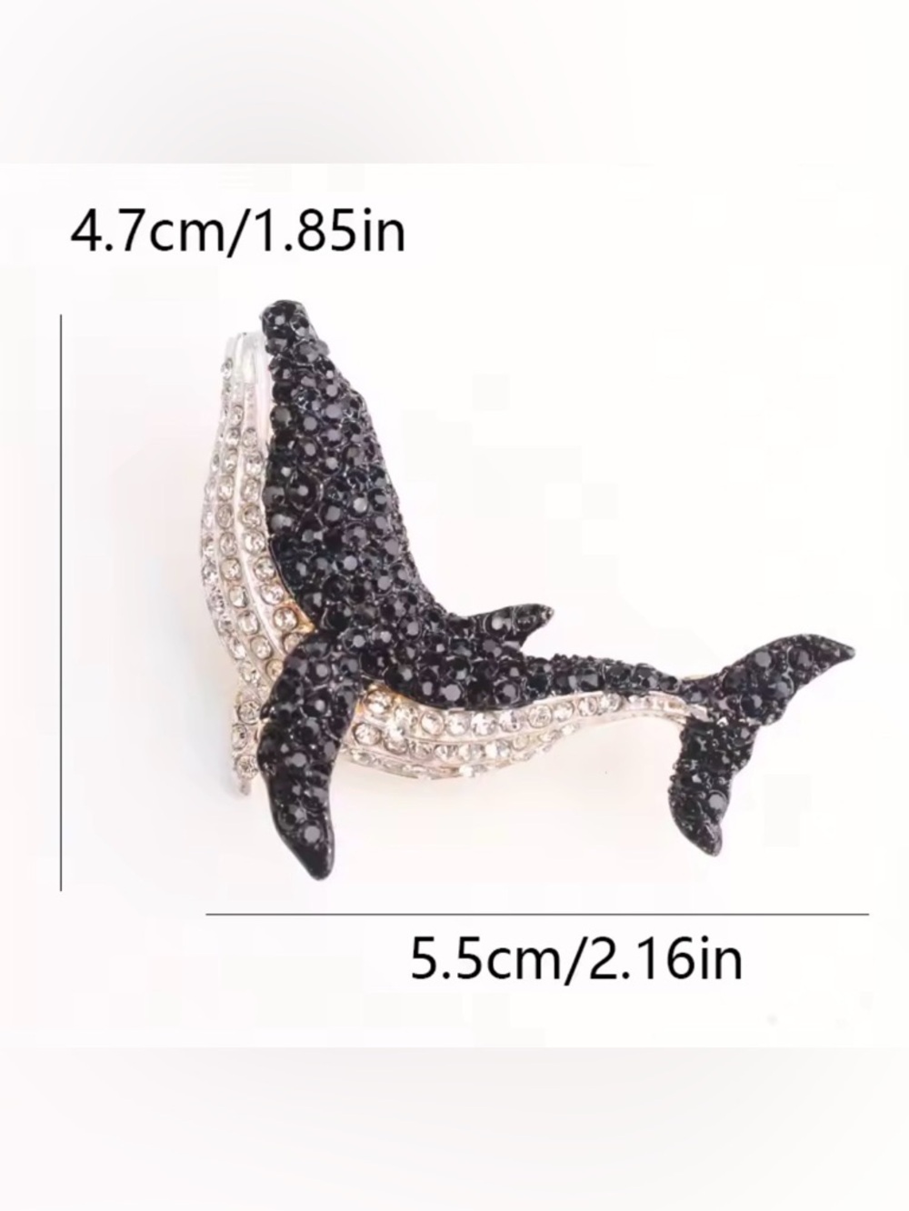 Sparkle Dolphin Fish Brooch Pin